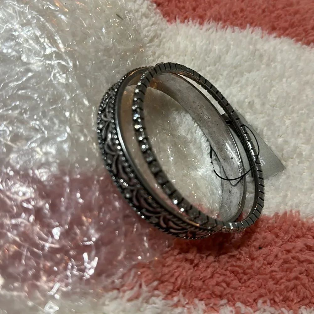 NWT Chico's Rory 2-Piece Silver Bangles